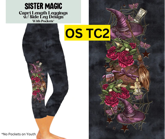 Sister Magic Capri Leggings w/ Side Leg Designs