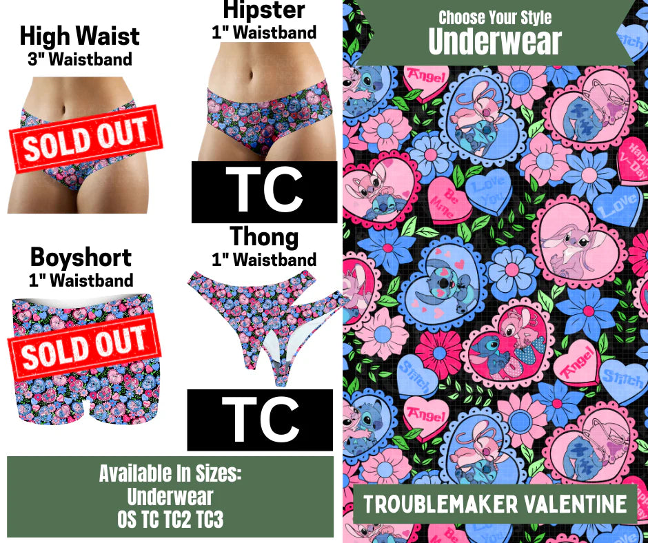 Troublemaker Valentine Thong Underwear