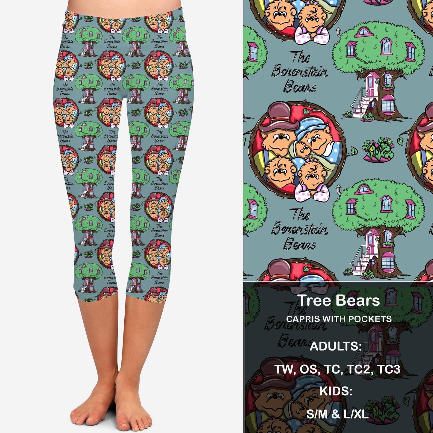 Tree Bears Leggings & Capris with Pockets