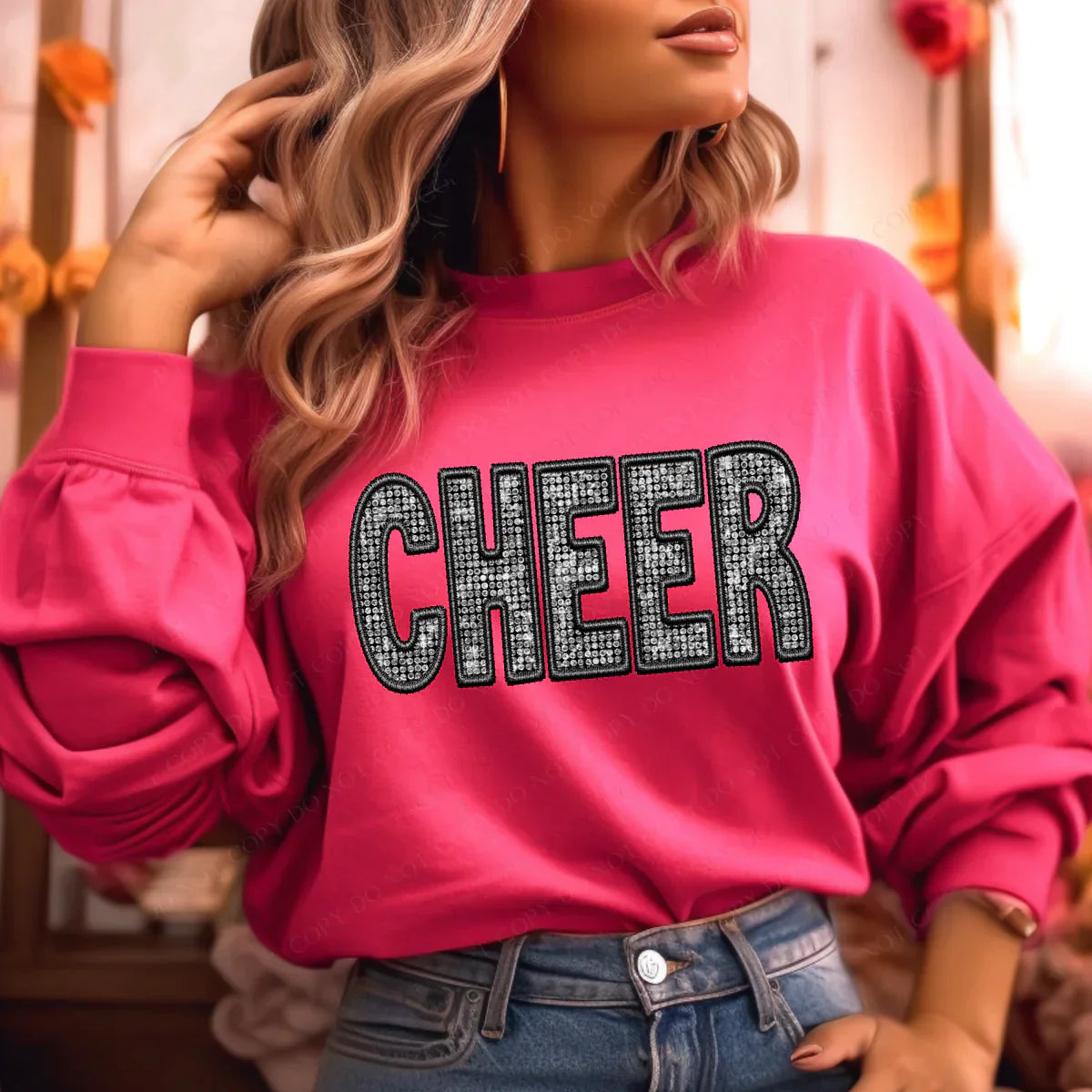 FAUX Rhinestone Sports Tee - Fully Customizable