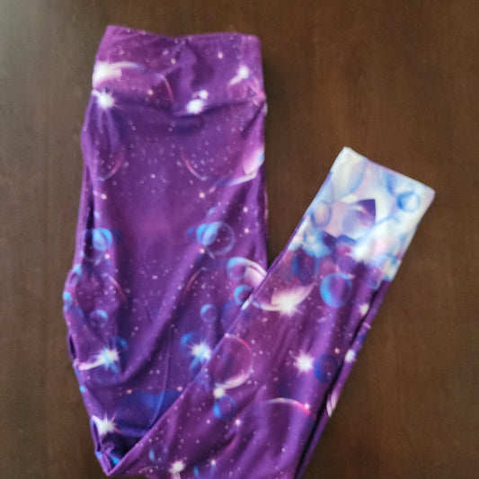 Purple Cosmic Bubbles legging