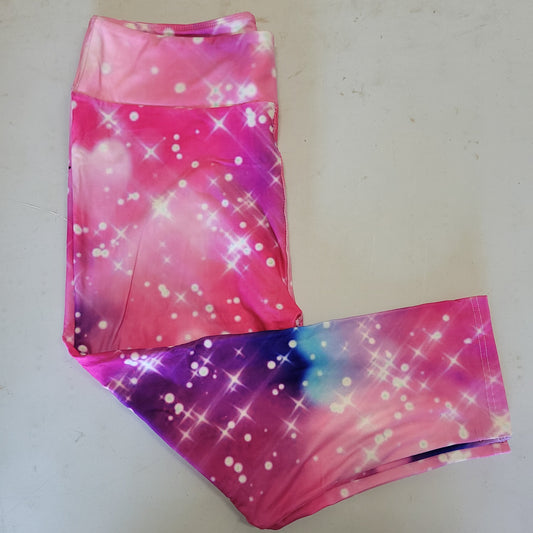 Pink Sparkle capri
