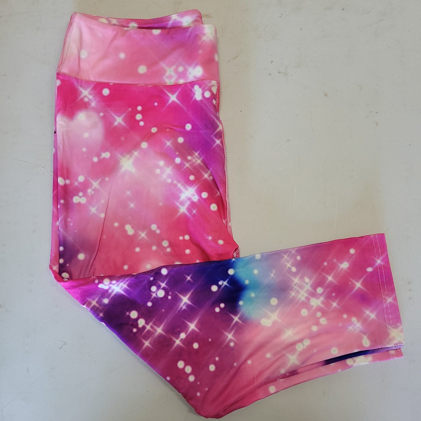 Pink Sparkle capri