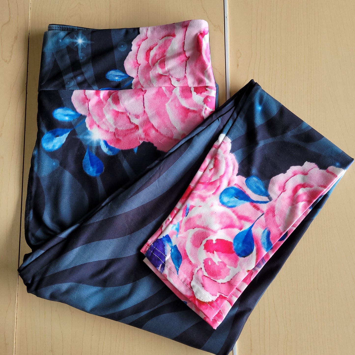 Pink roses with black Tiger stripes