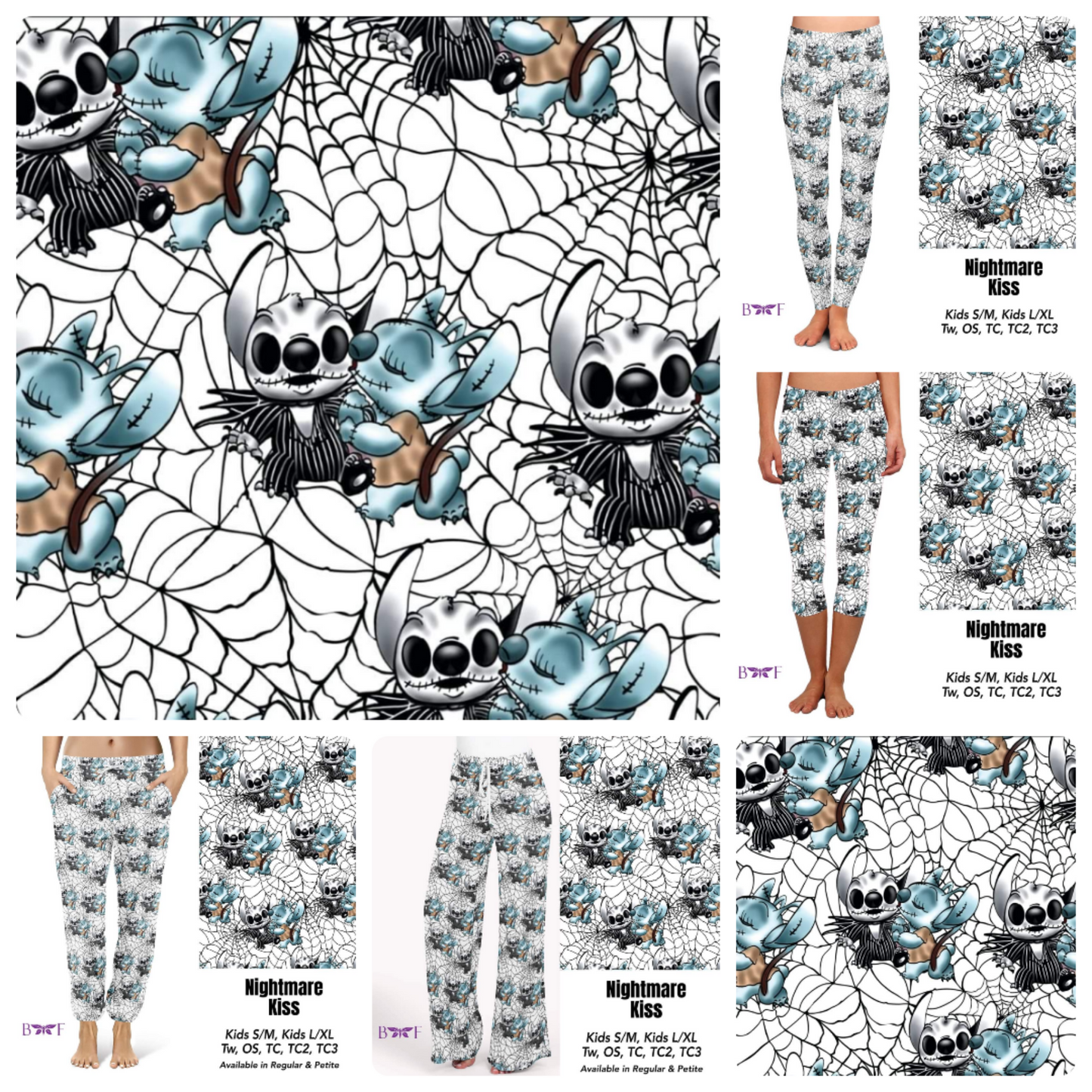 Nightmare Kiss kids leggings