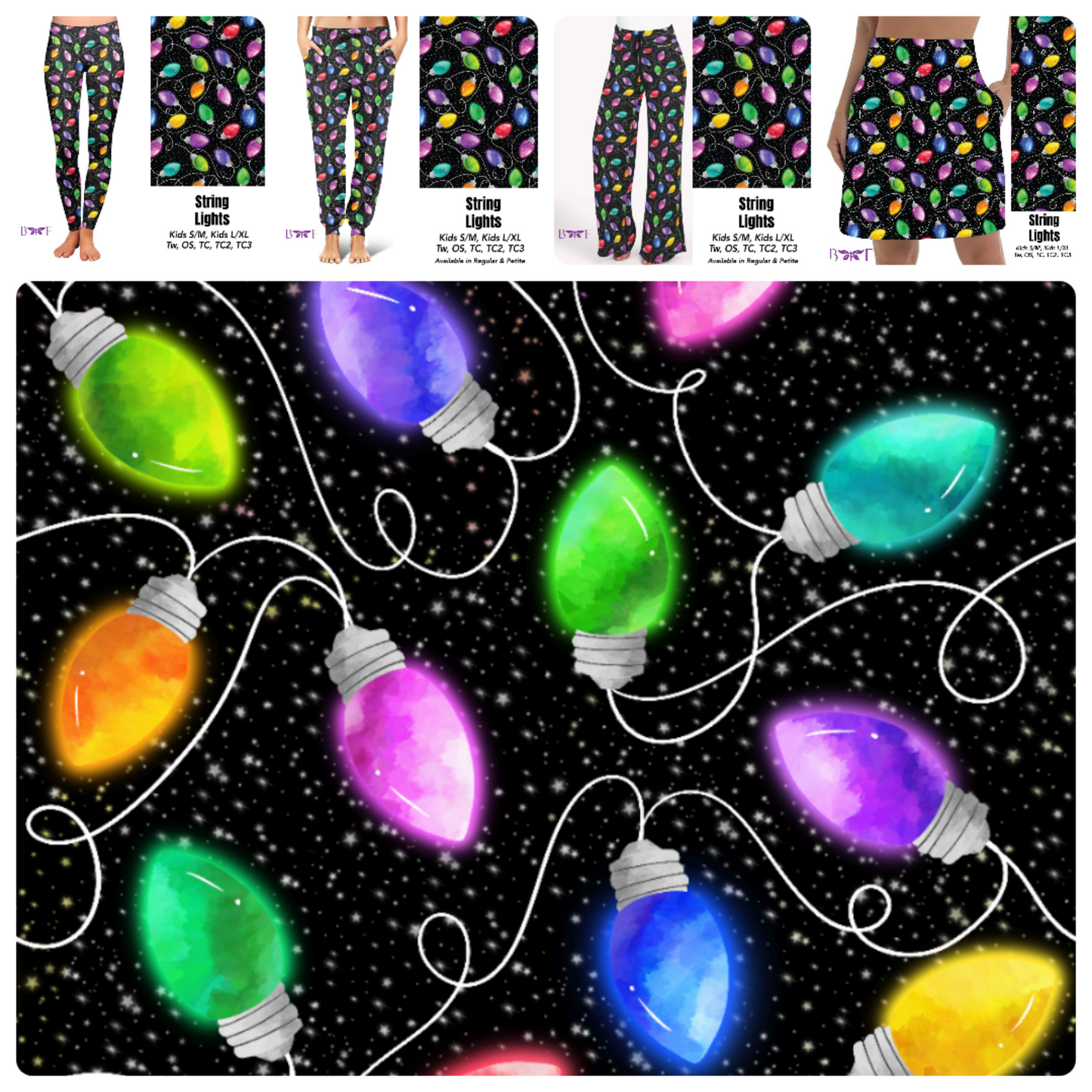 String Lights skorts and leggings with pockets