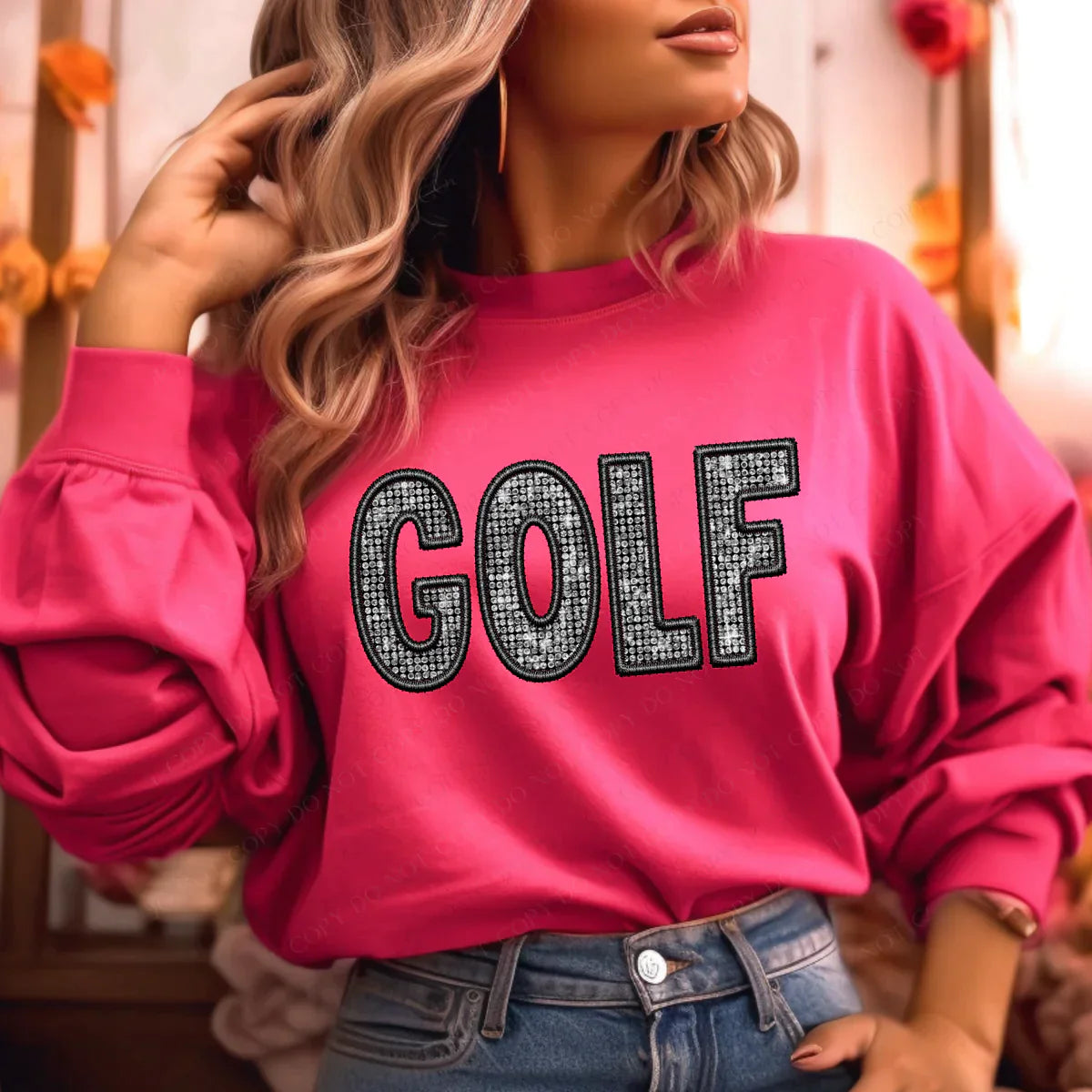 FAUX Rhinestone Sports Tee - Fully Customizable