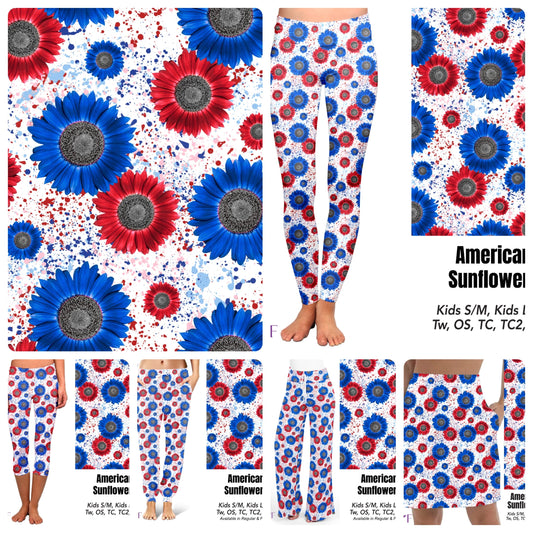 American Sunflower capris and shorts with pockets