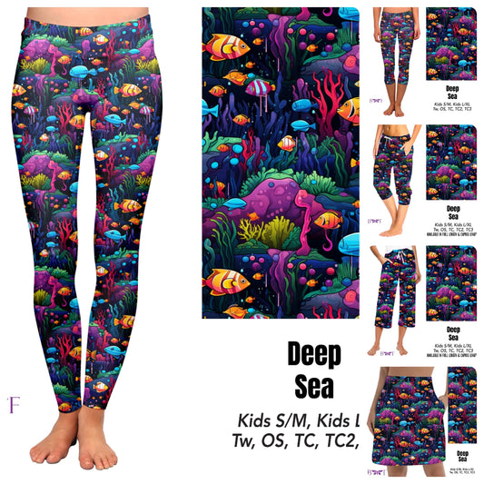 Deep Sea leggings and capris with pockets