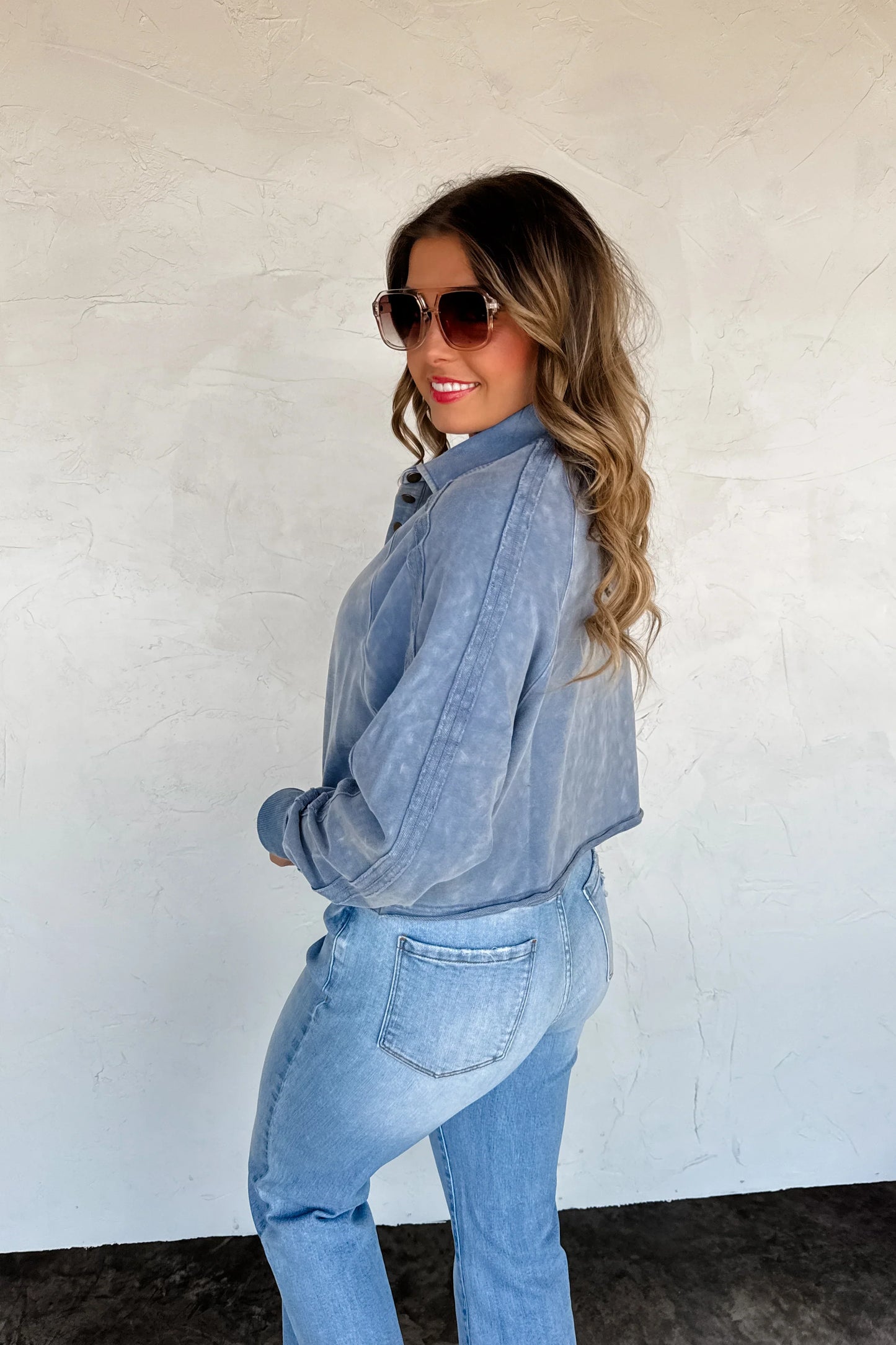 PREORDER: Marley Snap Button Sweatshirt