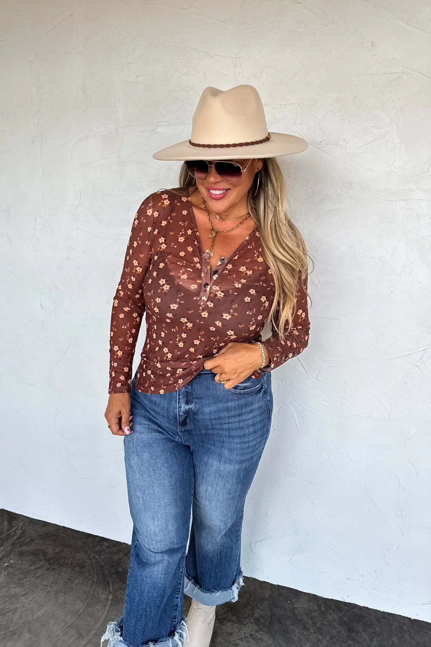 PREORDER: Annie Vneck Mesh Top