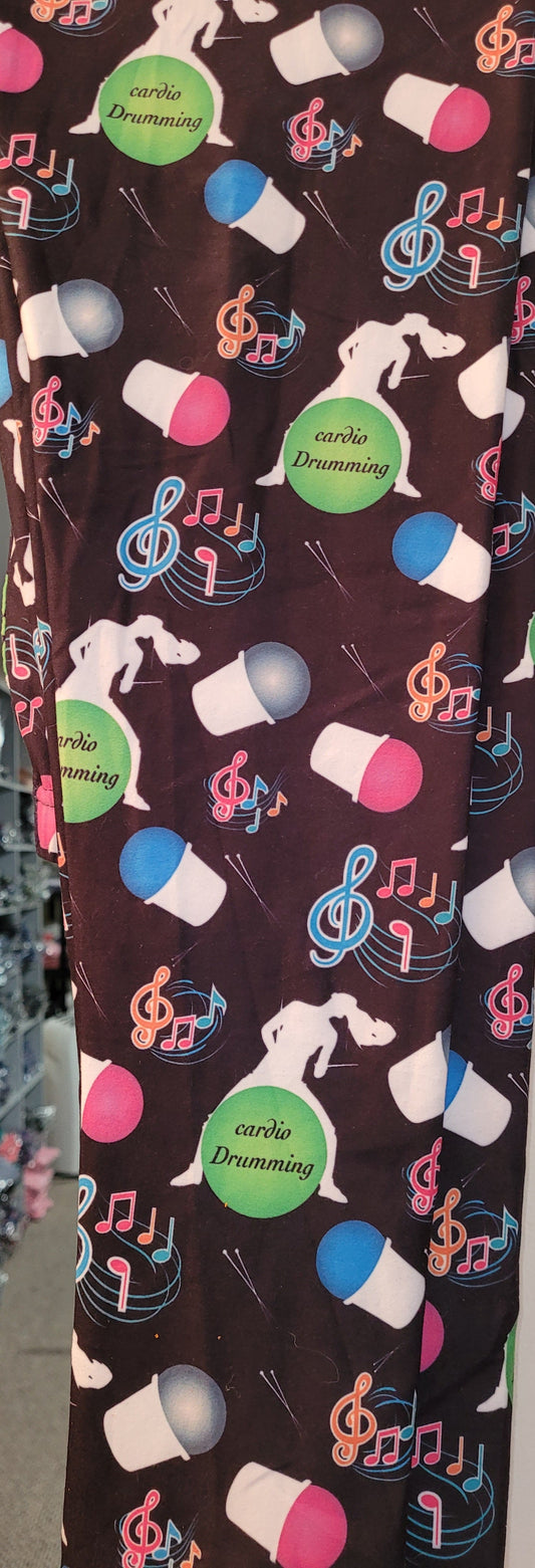 Cardio Drumming #1 leggings with ELASTIC waistband