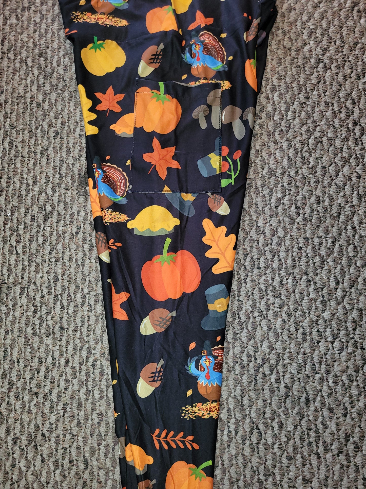 Turkey Day leggings with pockets