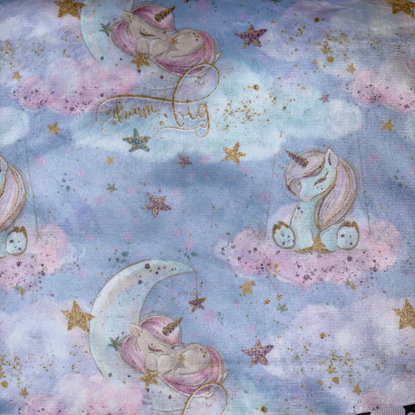 Minky Dot Plush Baby Blanket - Unicorn Dream Big