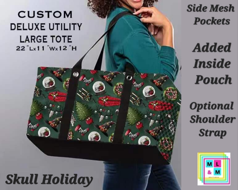 Skull Holiday Collapsible Tote