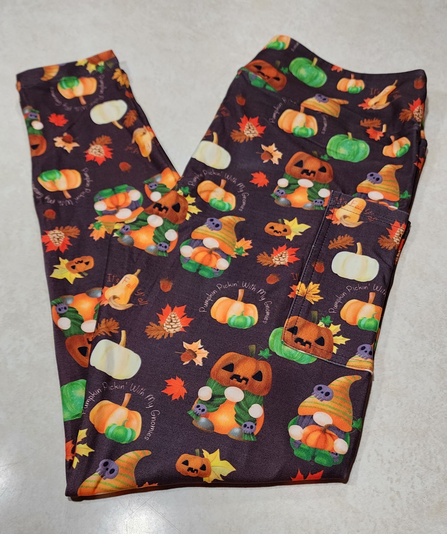 Pumpkin Pickin Gnomies Full Length w/ Pockets