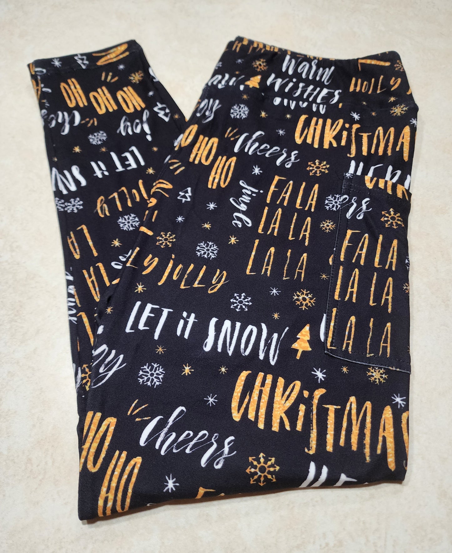 Glitter Holiday Wishes Full Length w/ Pockets