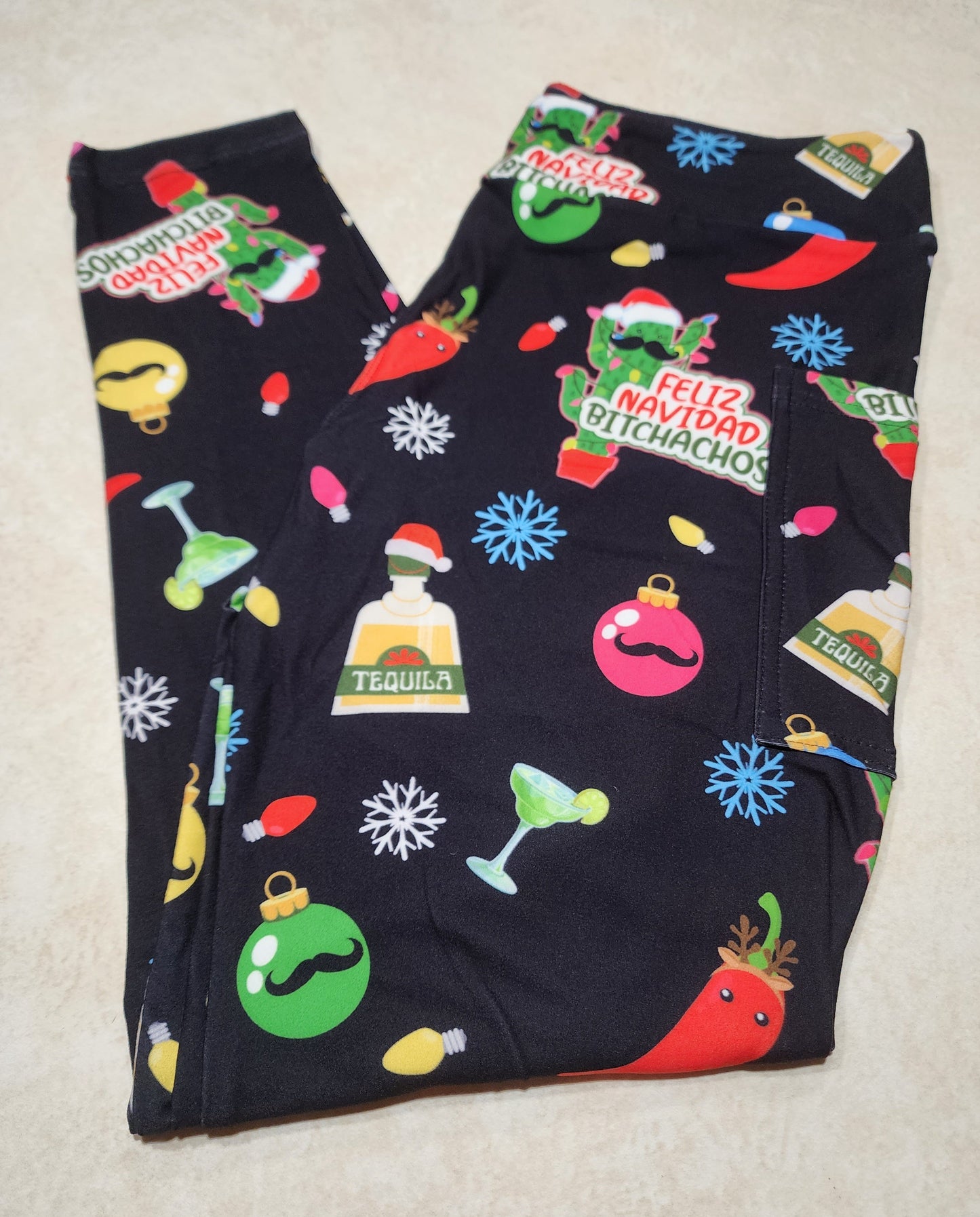 Feliz Navidad B*tchachos Full Length w/ Pockets