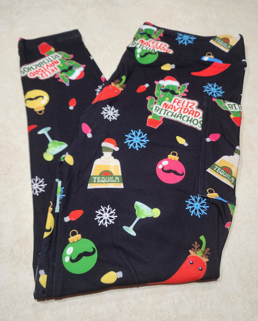 Feliz Navidad B*tchachos Full Length w/ Pockets