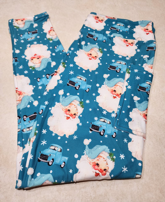 Vintage Trucks & Santa Full Length w/ Pockets