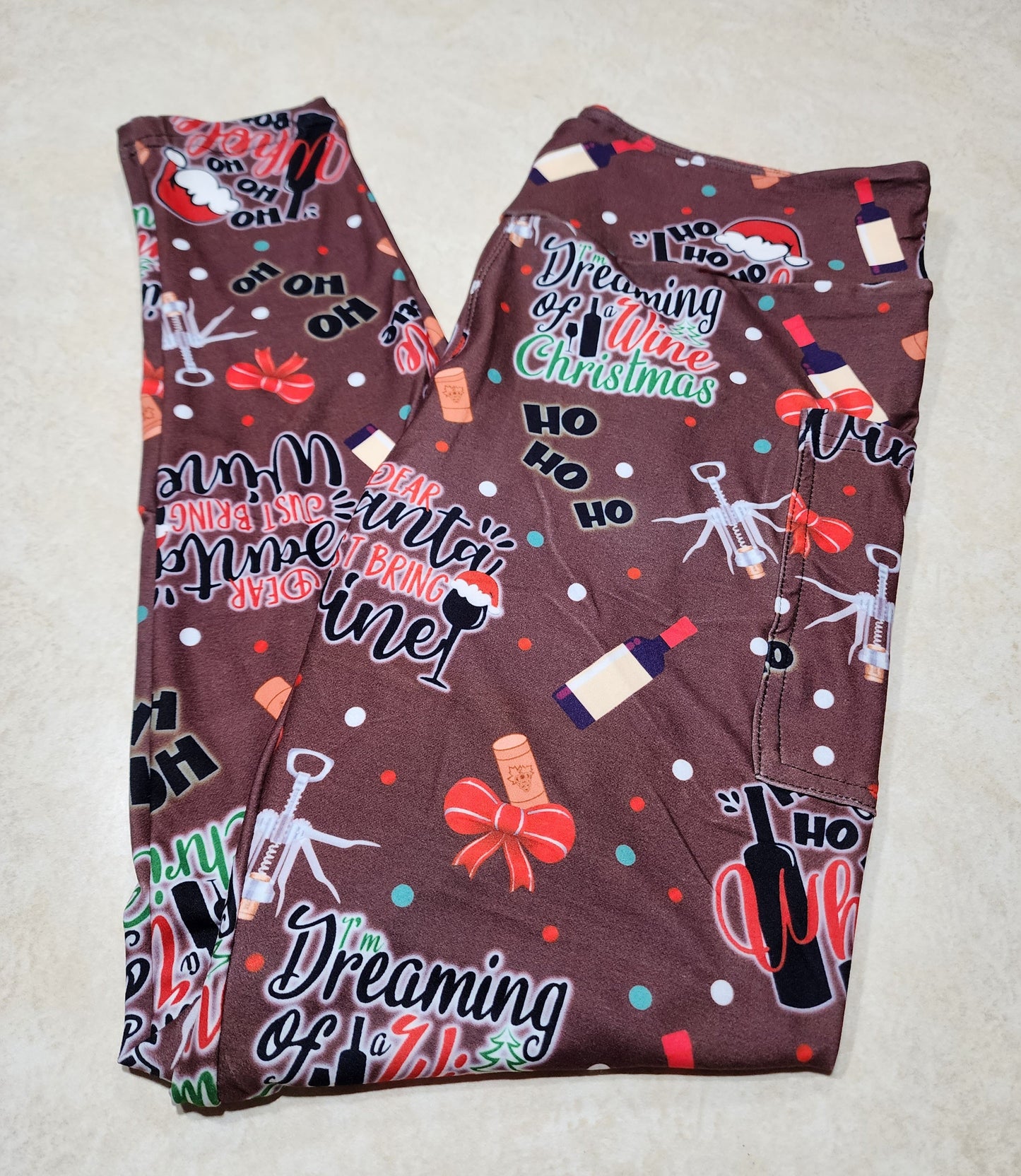 Wine Christmas Full Length w/ Pockets