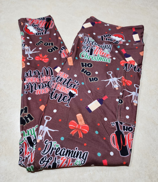 Wine Christmas Full Length w/ Pockets