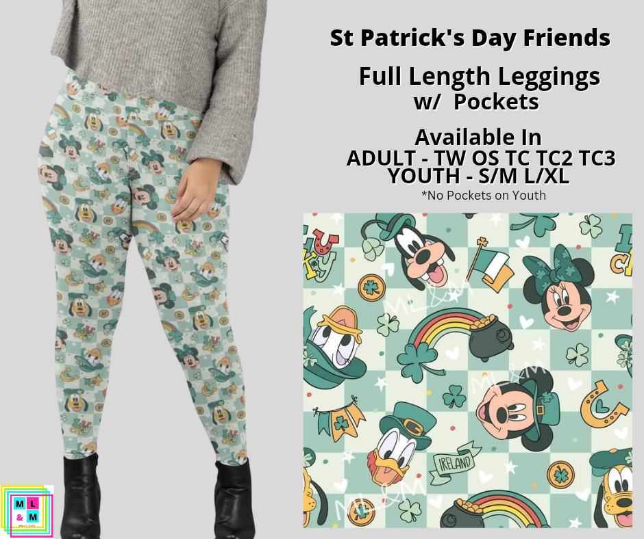 St Patrick's Day Friends Full Length Leggings