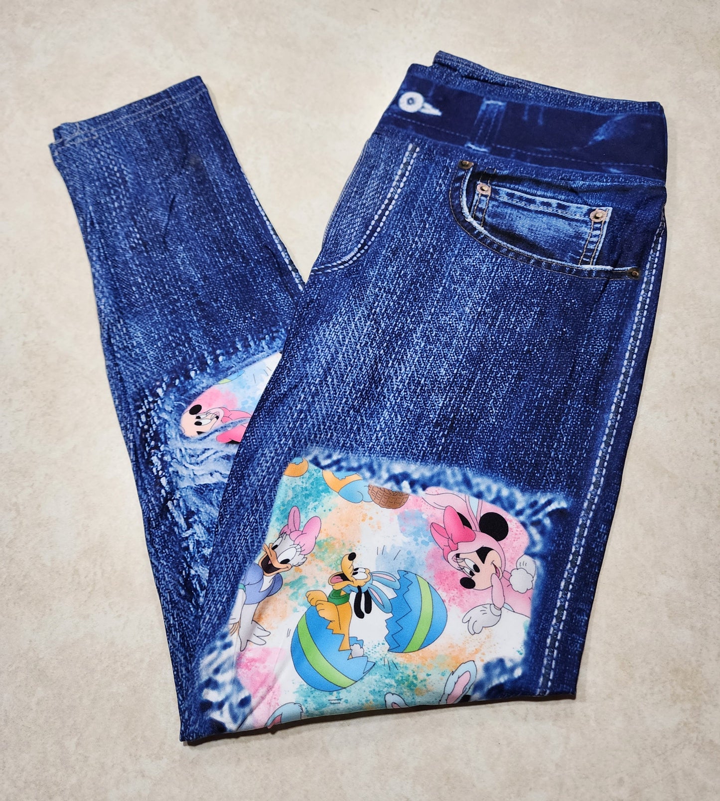 Easter Mouse & Friends Faux Denim Full Length