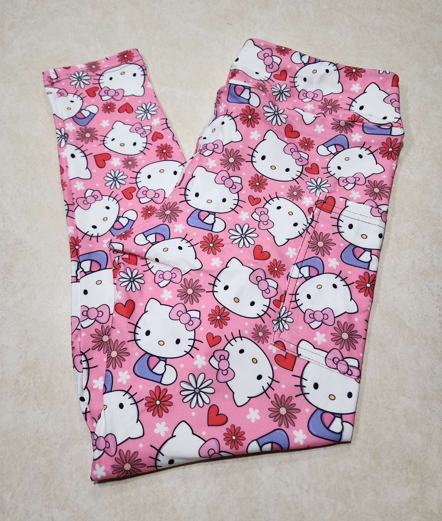 Kitty Pink Full Length Leggings