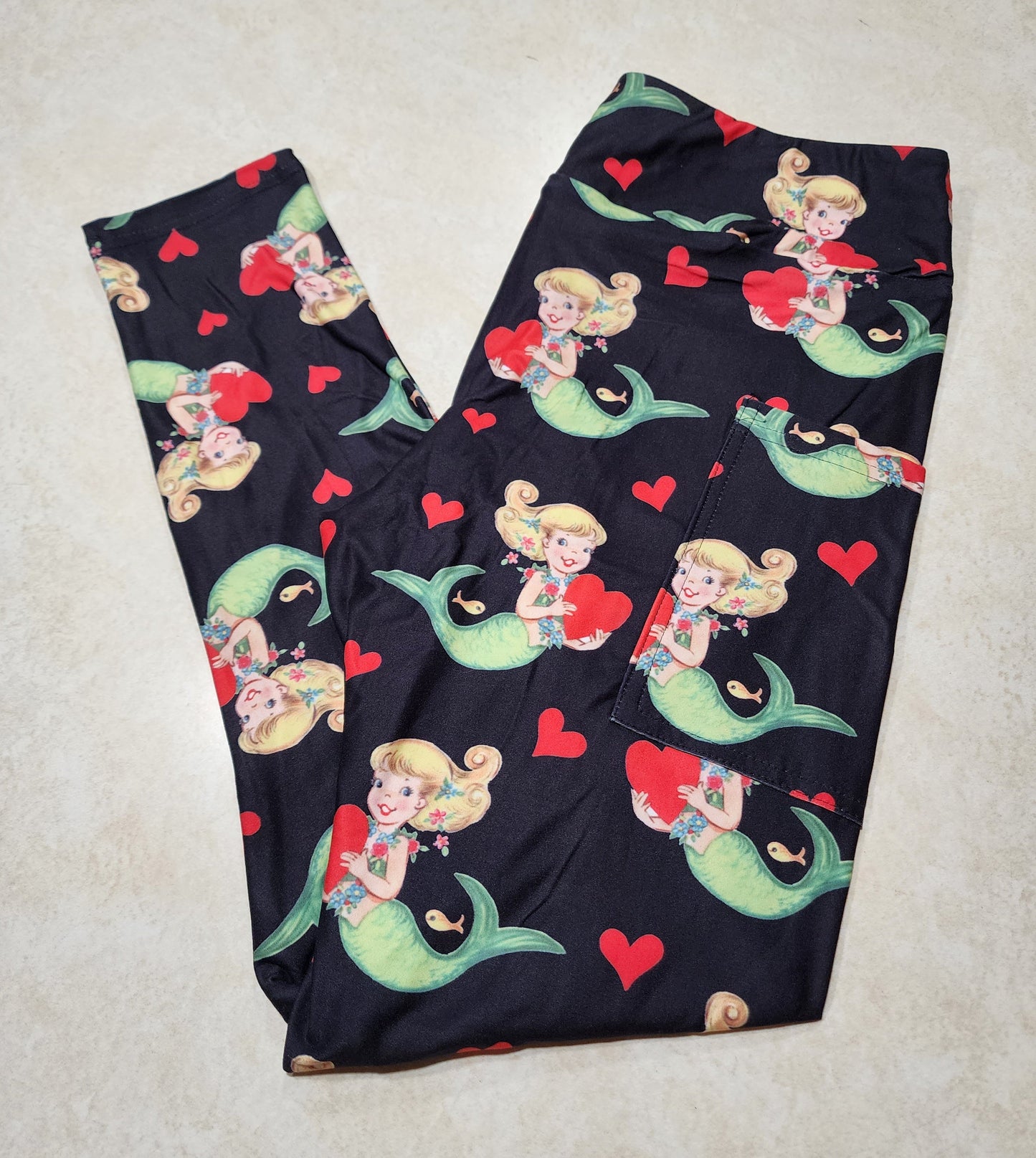 Vintage Mermaids Full Length Leggings