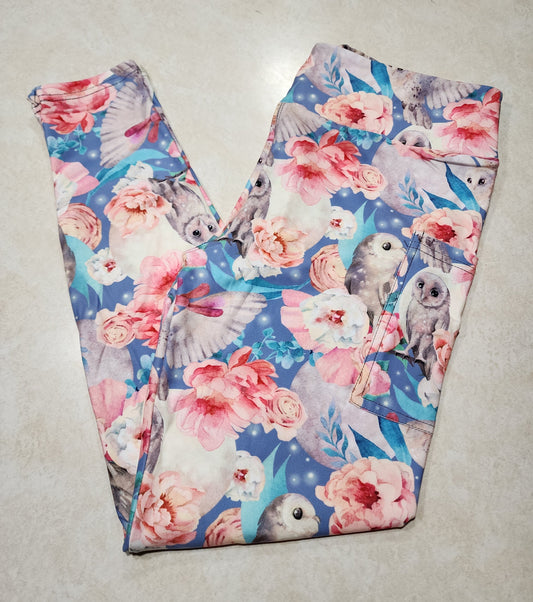 Owl Blooms Full Length Leggings