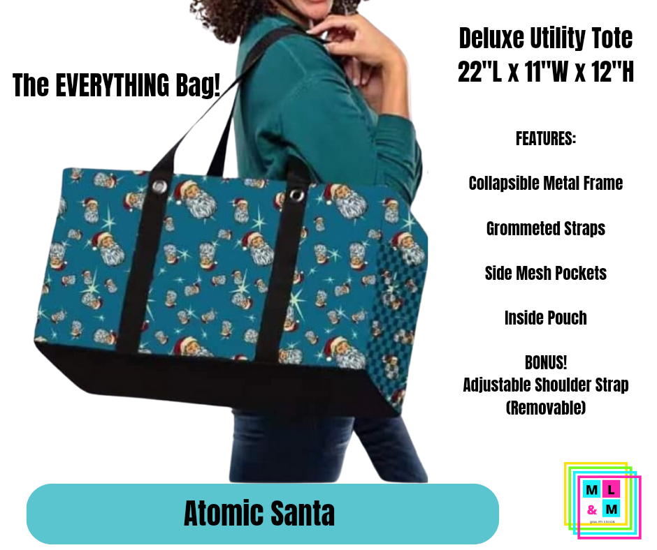 Atomic Santa Collapsible Tote