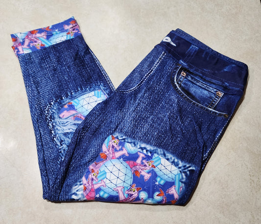 Imagination Mascot Faux Denim Capris