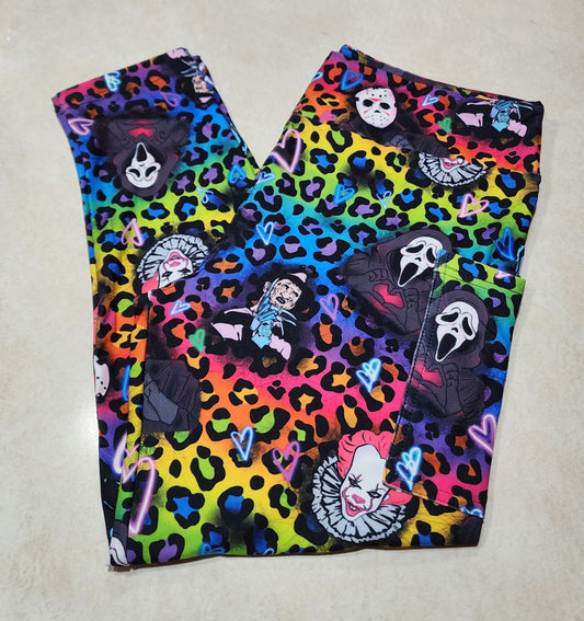 Rainbow Horror Capri Length w/ Pockets