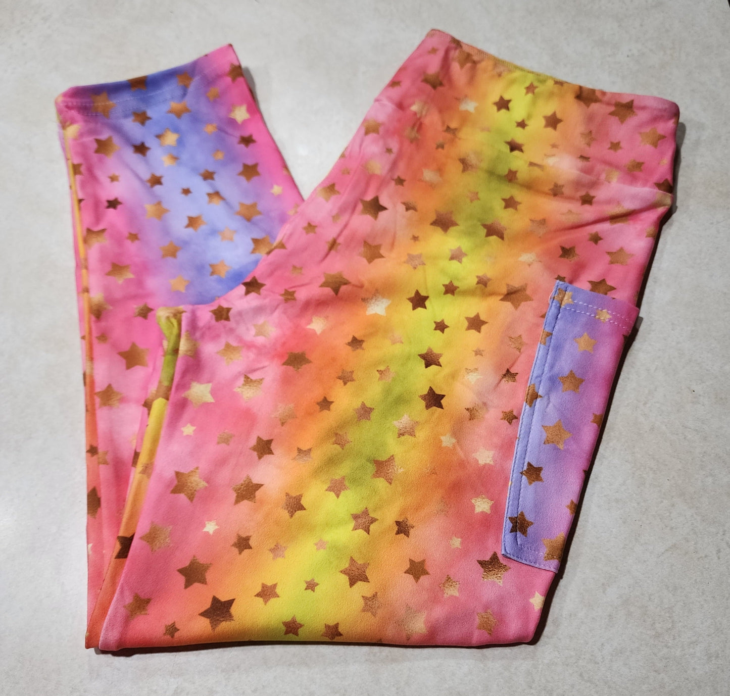Gold Star Rainbow Capri Length w/ Pockets
