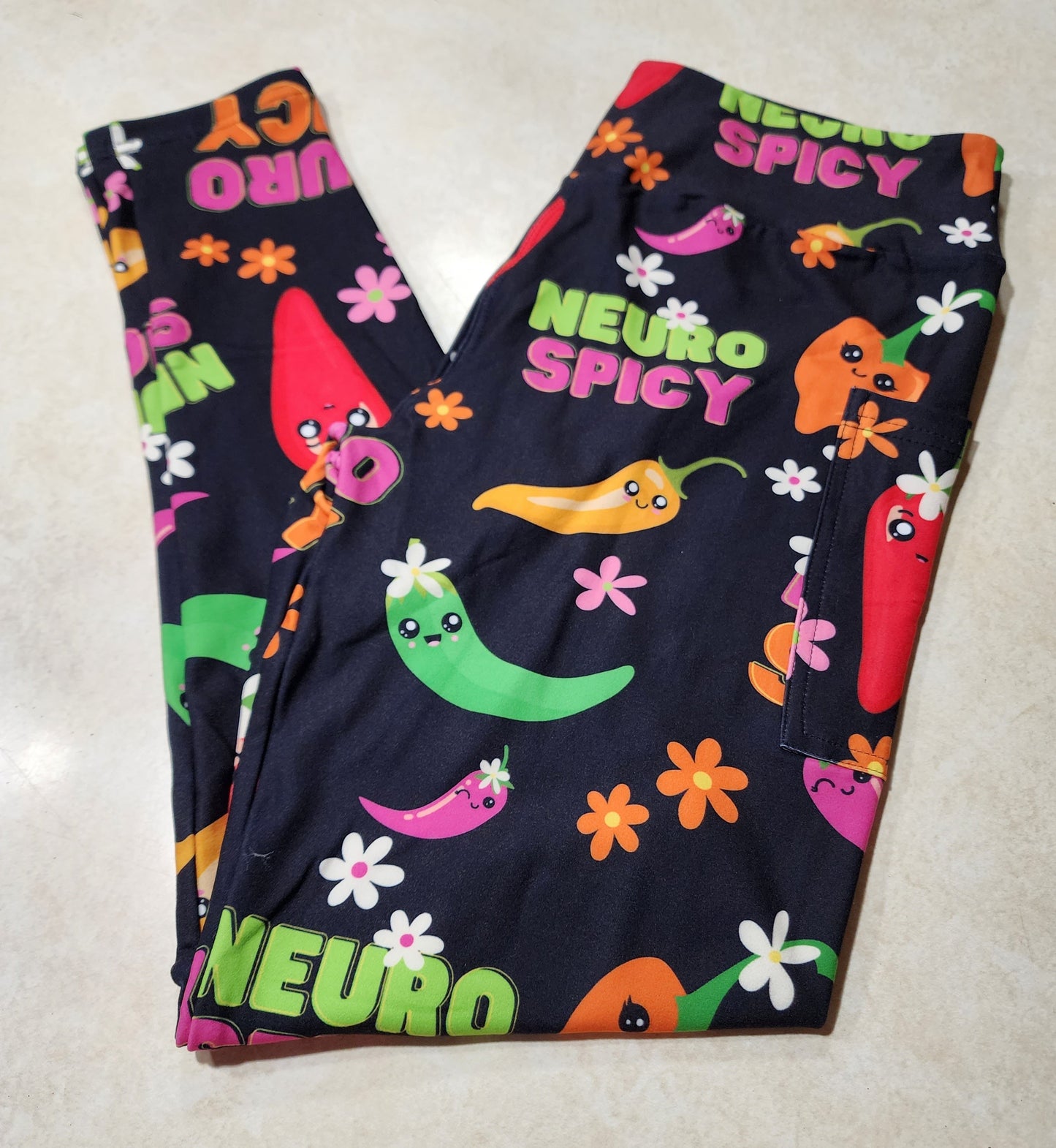 Neuro Spicy Full Length Leggings w/ Pockets