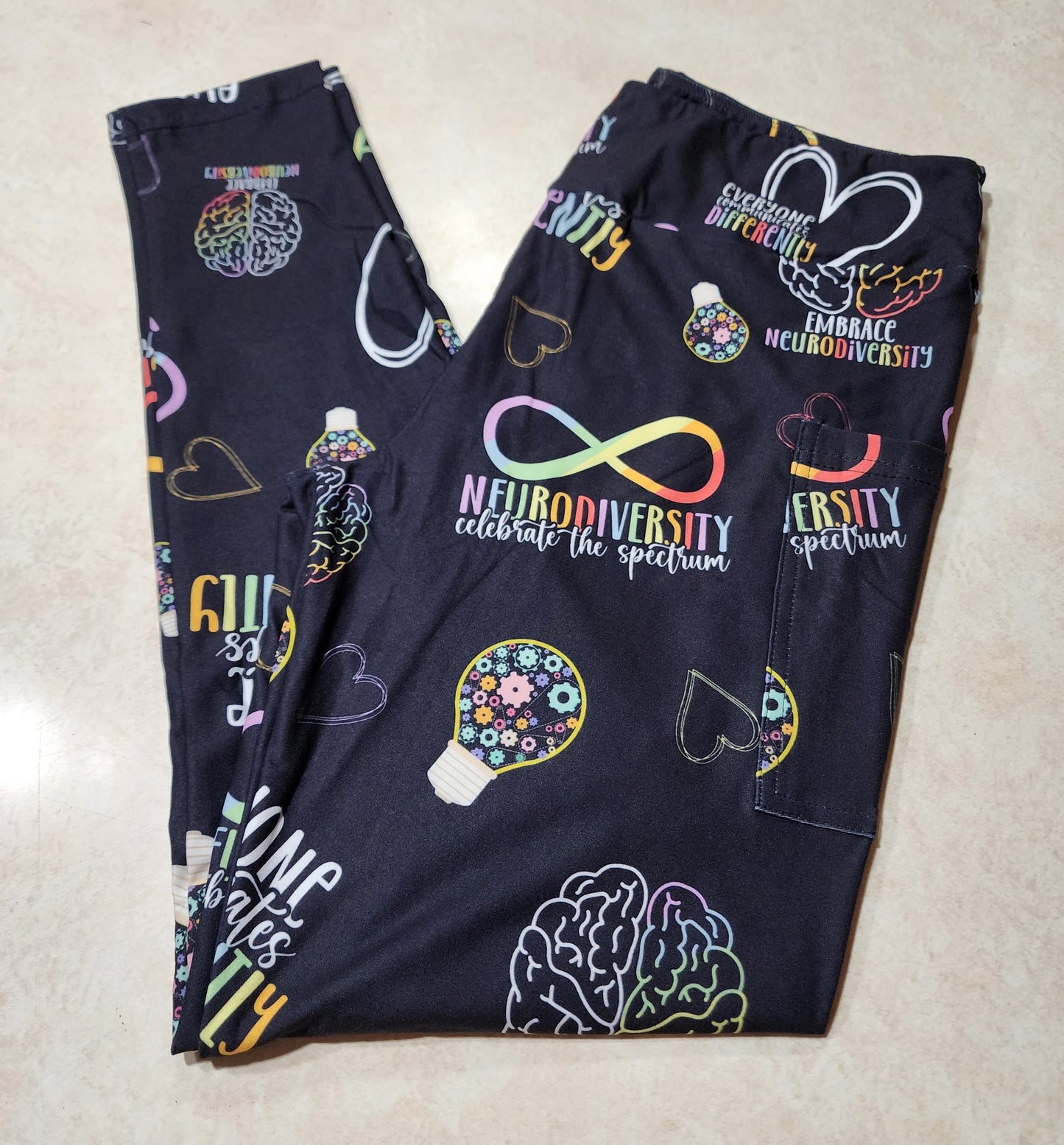 Embrace Neurodiversity Full Length Leggings w/ Pockets