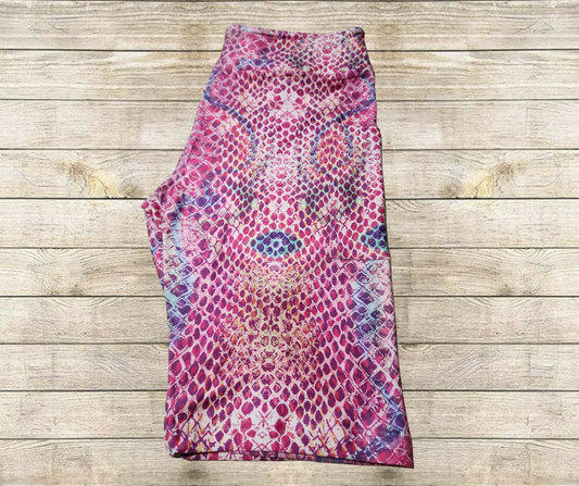 Fuchsia Snakeskin 10" Jamaica Shorts