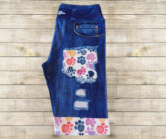 Happy Paws Faux Denim Jamaica Shorts