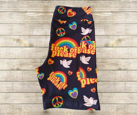 F Off Rainbow 10" Jamaica Shorts