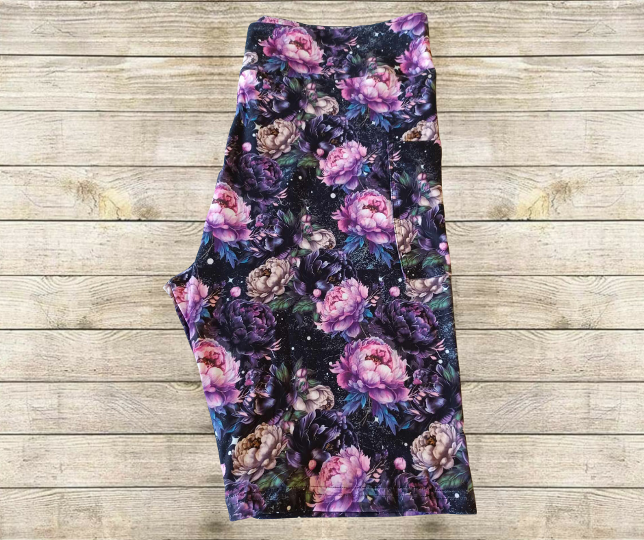 Midnight Passion Peony 10" Jamaica Shorts