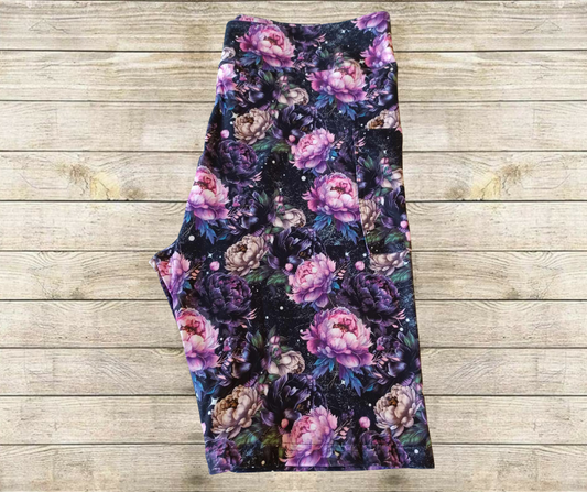 Midnight Passion Peony 10" Jamaica Shorts