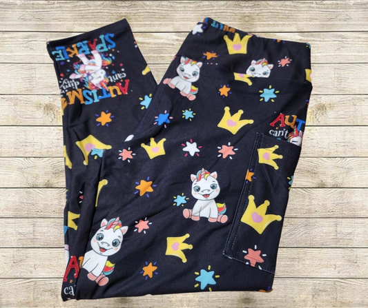 Autism Sparkle Capri Length w/ Pockets