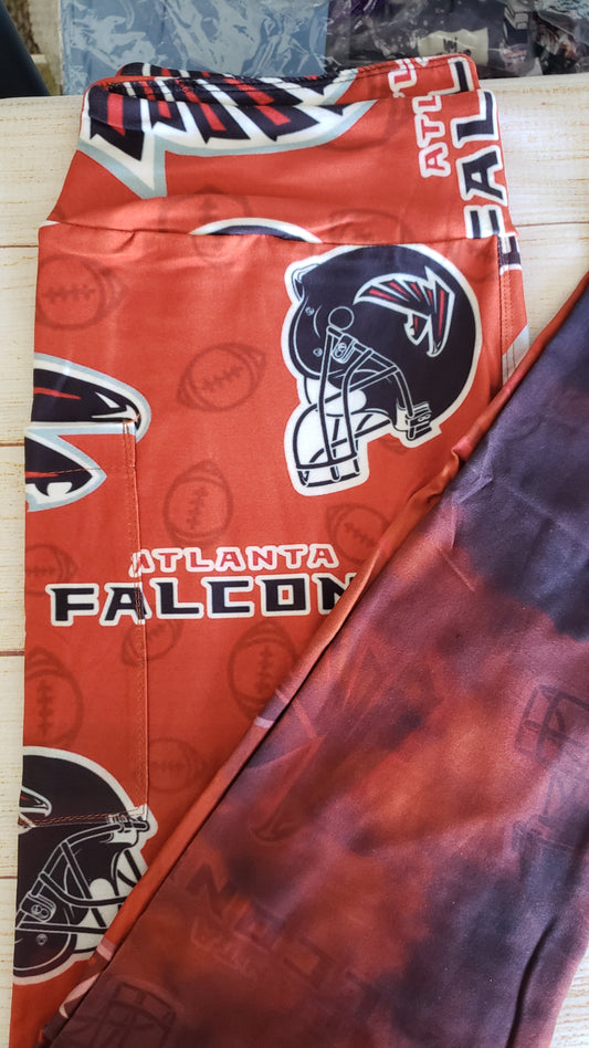 Atlanta Football smoke print Leggings with pockets