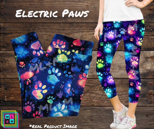 Electric Paws Capri Length w/ Pockets