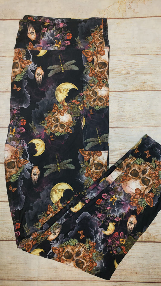 Spooky moons leggings with pockets