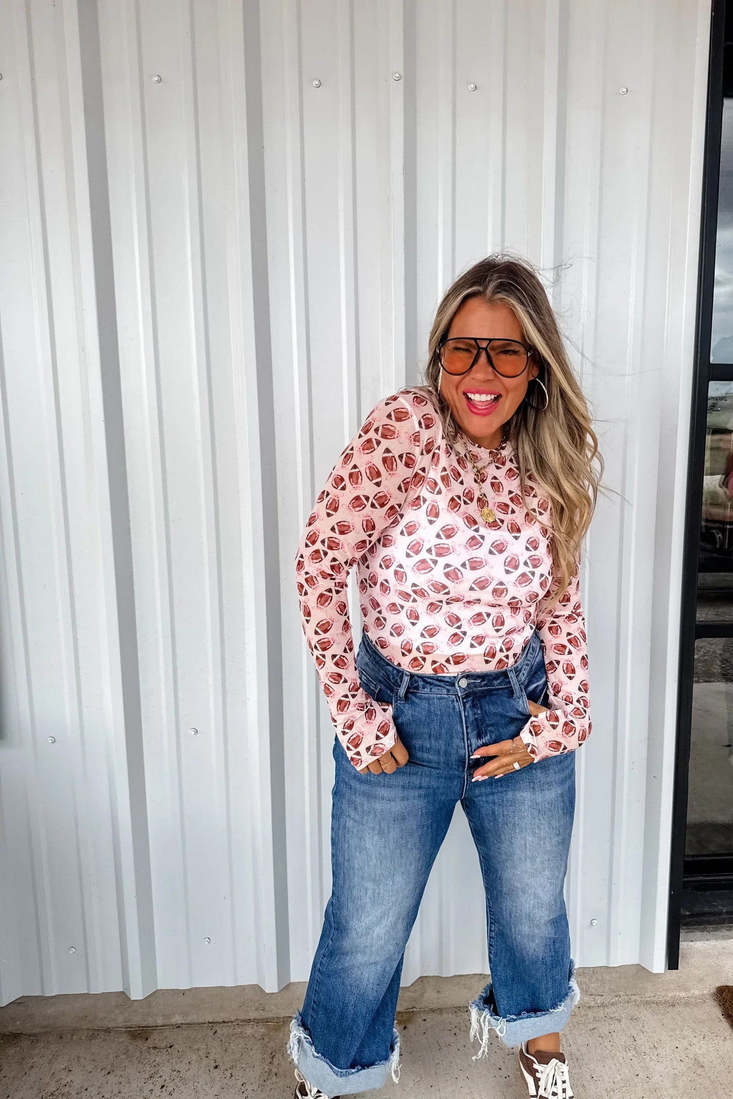 PREORDER: Football Dress It Up Mesh Top