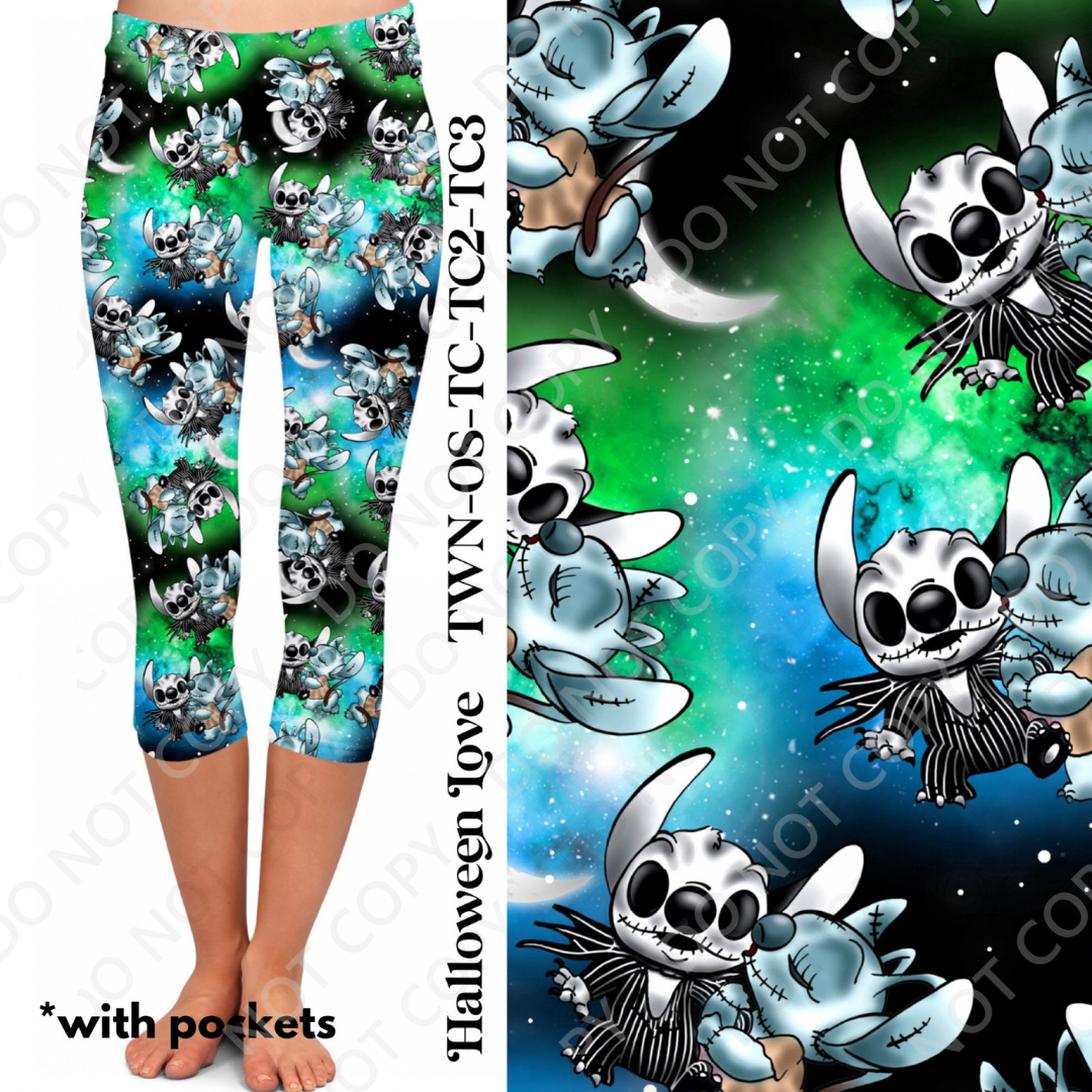 Halloween Love - Capri Legging with Pockets