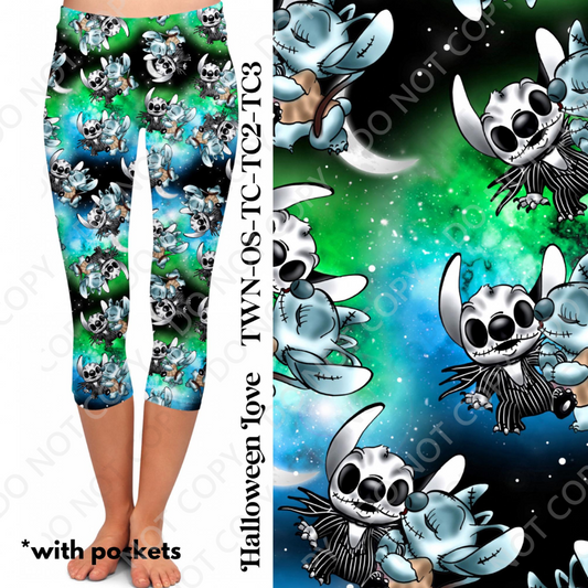 Halloween Love - Capri Legging with Pockets