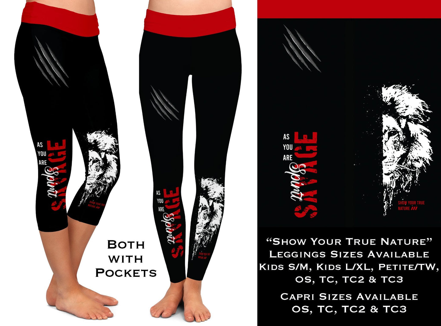 Show Your True Nature Leggings & Capris with Pockets